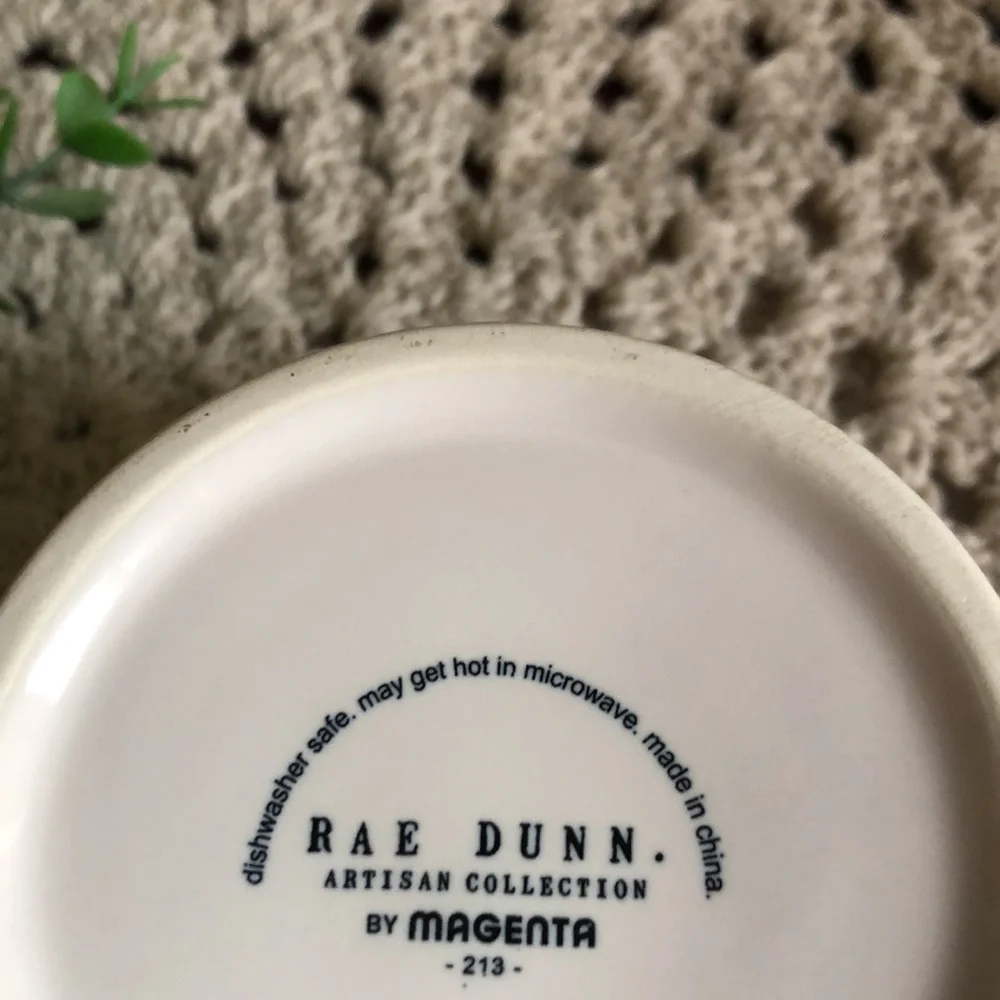 Rae Dunn SUNDAE Dessert Bowl with Brown Drip